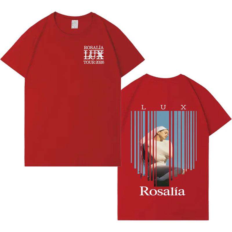 Rosalia Lux Tour T-shirt Grafica Trendy Y2K Uomo Donna Gotica Oversize Girocollo Maglietta in Cotone Unisex