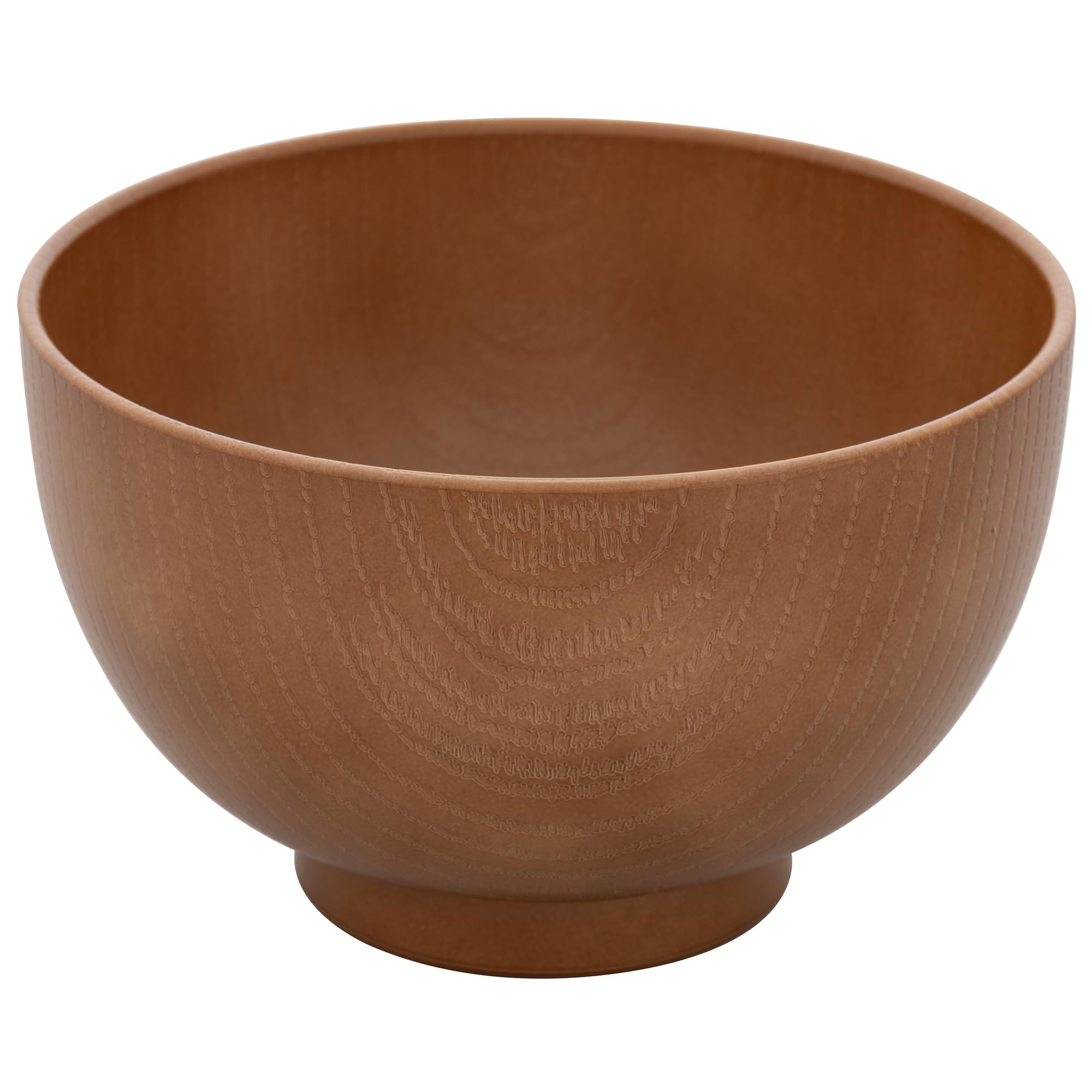 Mitani Yamanaka Lacquerware Nature Range Zelkova Wood Grain Large Soup Bowl Light Brown (Mitani) Yamanaka-nuri M17364-2