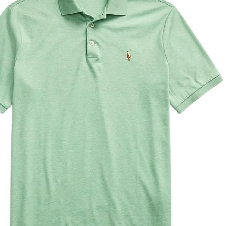 Polo Ralph Lauren Slim Fit Baumwolle Uni Kurzarm Poloshirt Herren Oberteile Grün MNPOKNI1N821593-300