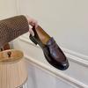Wang Xiaodu has the same Persian desert retro leather one-pedal loafers for women's new handmade small leather shoes and single shoes.
