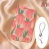 Rose Flower Business Card Holder Cartoon Cute Pink Credit Card Holders Bank Id Holders Badge Card Cover Case For Women Men