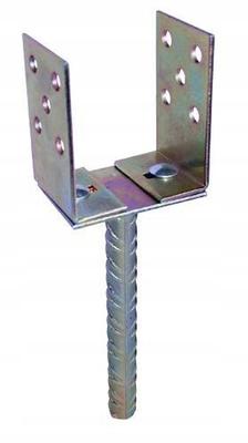 Adjustable Pole Base 0-165mm for Rod, White Galvanized