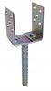 Adjustable Pole Base 0-165mm for Rod, White Galvanized
