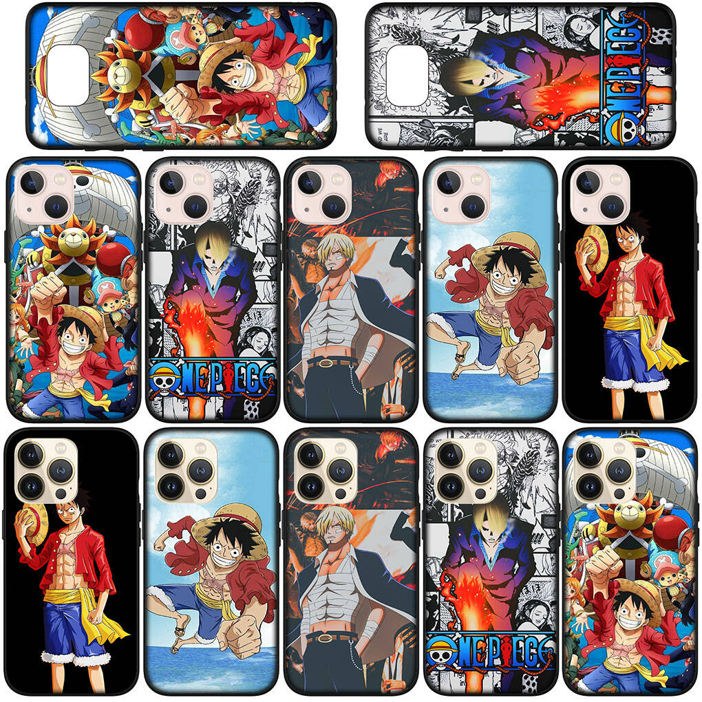 For Samsung Galaxy S25 S24 S23 iPhone 17 16 15 Xiaomi Redmi Note 14 13 12 Plus Pro Max A37 A57 Case Sanji Wallpaper One Piece Luffy OPPO Huawei Cover