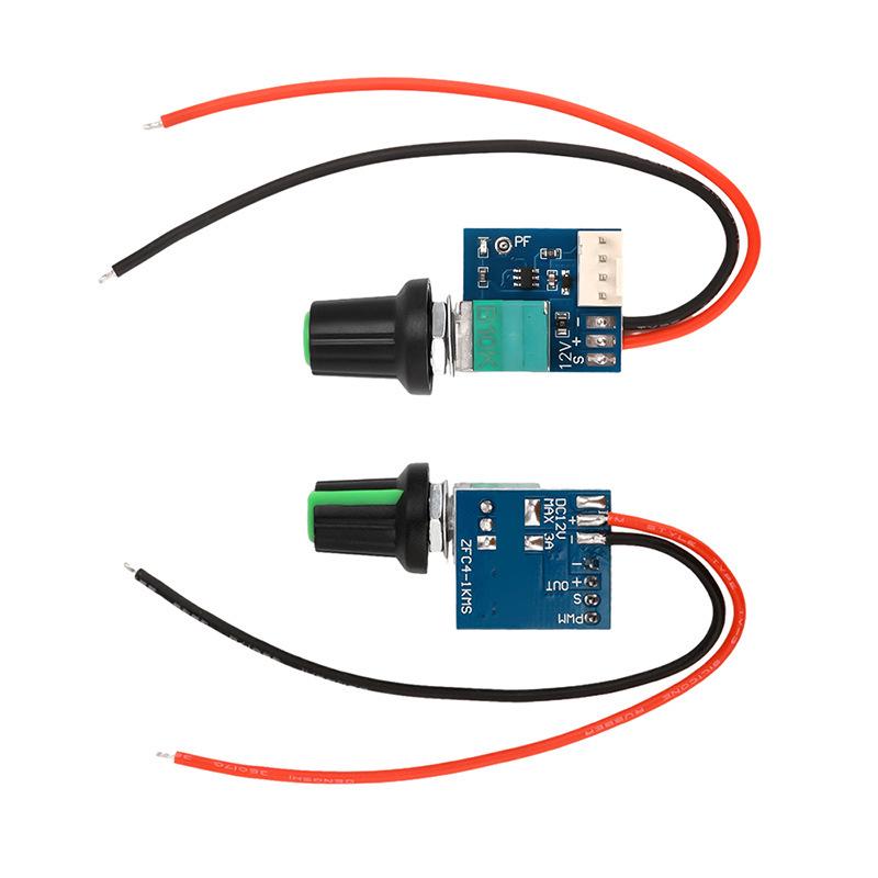 DC5-12V Manual PWM Fan Speed Controller with Switch for Noise Reduction