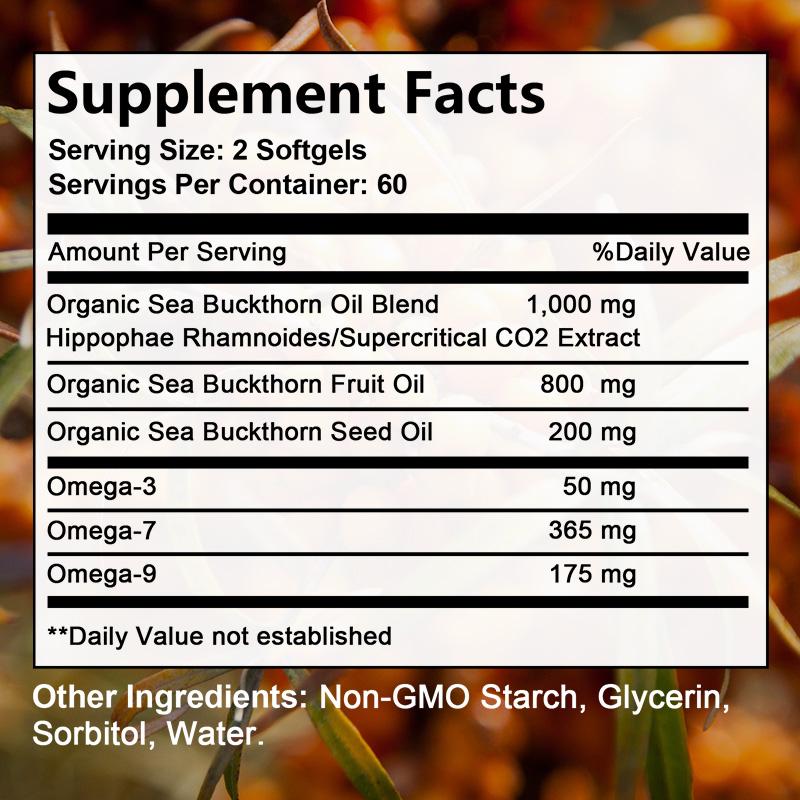 Omega 3-7-9 plant-based dietary supplement, beneficial for heart, hair, nail, and skin health, 120 softgels.