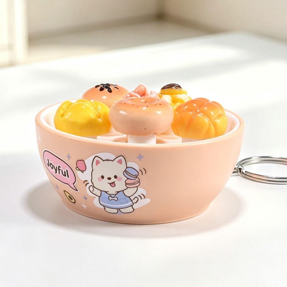 Cute Cat Series Clicking Pressure Relief Toy Push Button Button Press Click Keyring Children Gift