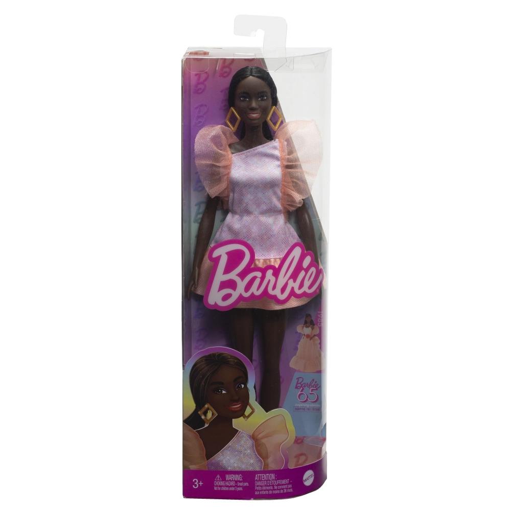 [Эксклюзив Amazon.co.jp] Платье Barbie Fashionista с оборками на рукавах, нарядное платье для куклы Барби DollHouse от 3 лет и старше, розовое HRH14
