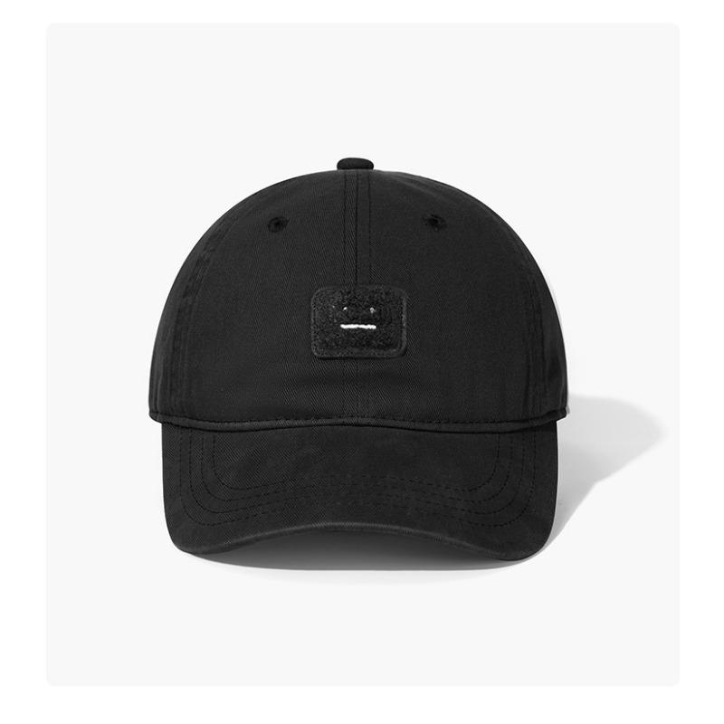 New square smiley face embroidered baseball cap summer thin sun hat sun protection male and female couples versatile cap