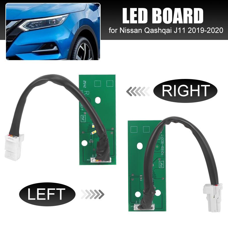 Left Right Front Headlight DRL Chip Board Daytime Running Light FULL LED PCB Board For Nissan Qashqai J11 2017- 10169-8D01T