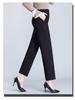 Velvet-Lined High-Waisted Straight Leg Pants for Middle-Aged & Elderly Women - Spring & Autumn Winter Wear