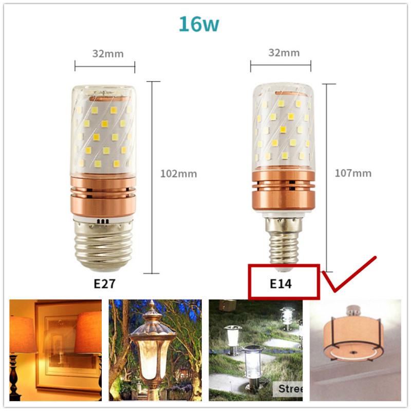 185-265V LED Tricolor Changing Corn Light Bulb Chandelier Lamp Decoration