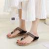 Böhmische Sandalen Damen Ethnische Große Größe Set Toe Flache Sandalen Frauen
