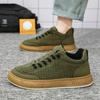 Fashion Mens Vulcanize Shoes Light Luxury Men Chunky Sneakers 2024 Fashion Designer Brand Shoe Solid Color Male Green Casual Board Shoes
