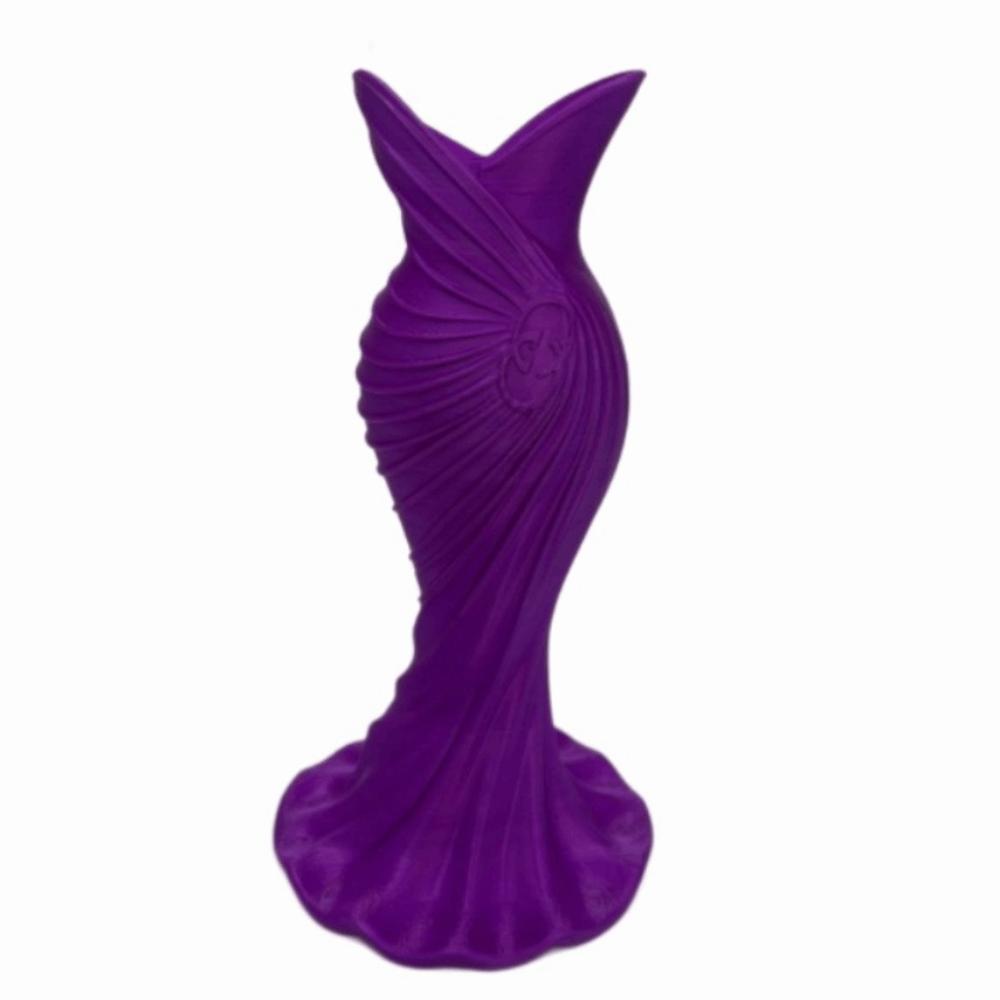 Twisted Design 3D Printed Flower Vases Gown-Shaped Decorative Vase Office Tabletop Ornaments