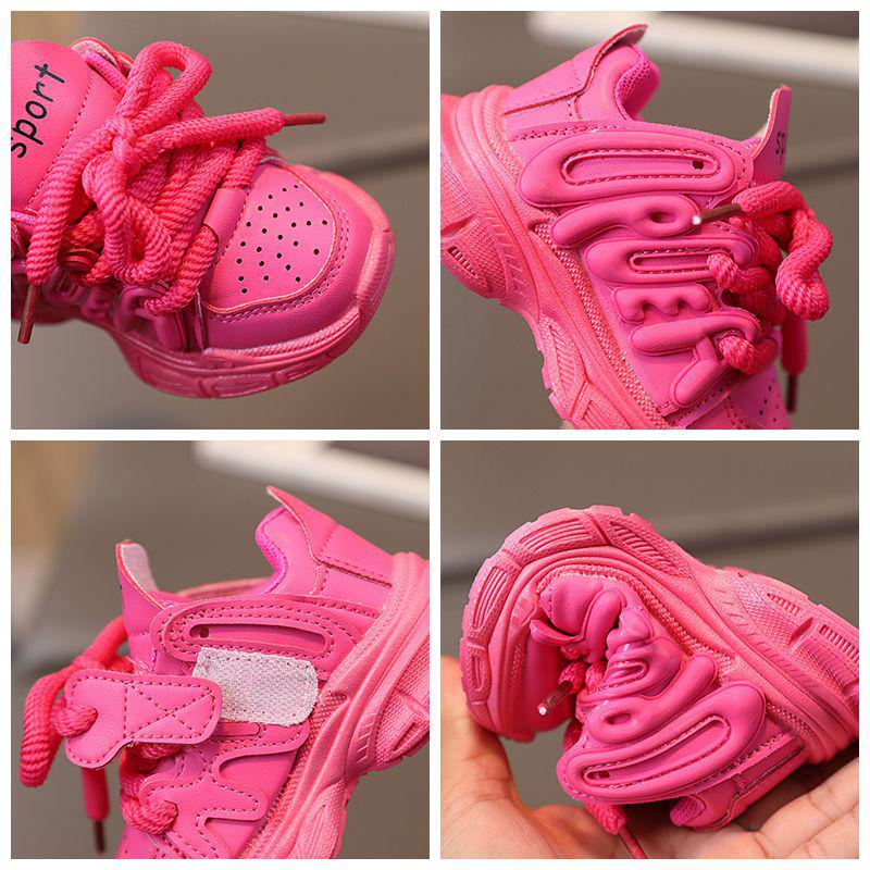 Spring New Girls' Sneakers: Trendy Children's Fashionable Dad Shoes for Students