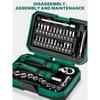 40-In-1 Screwdriver Wrench Kit Sleeve Set Ratchet Screwdriver Wrench Kit Diy Household Repair Tool Magnetic Screw Driver Bit Set