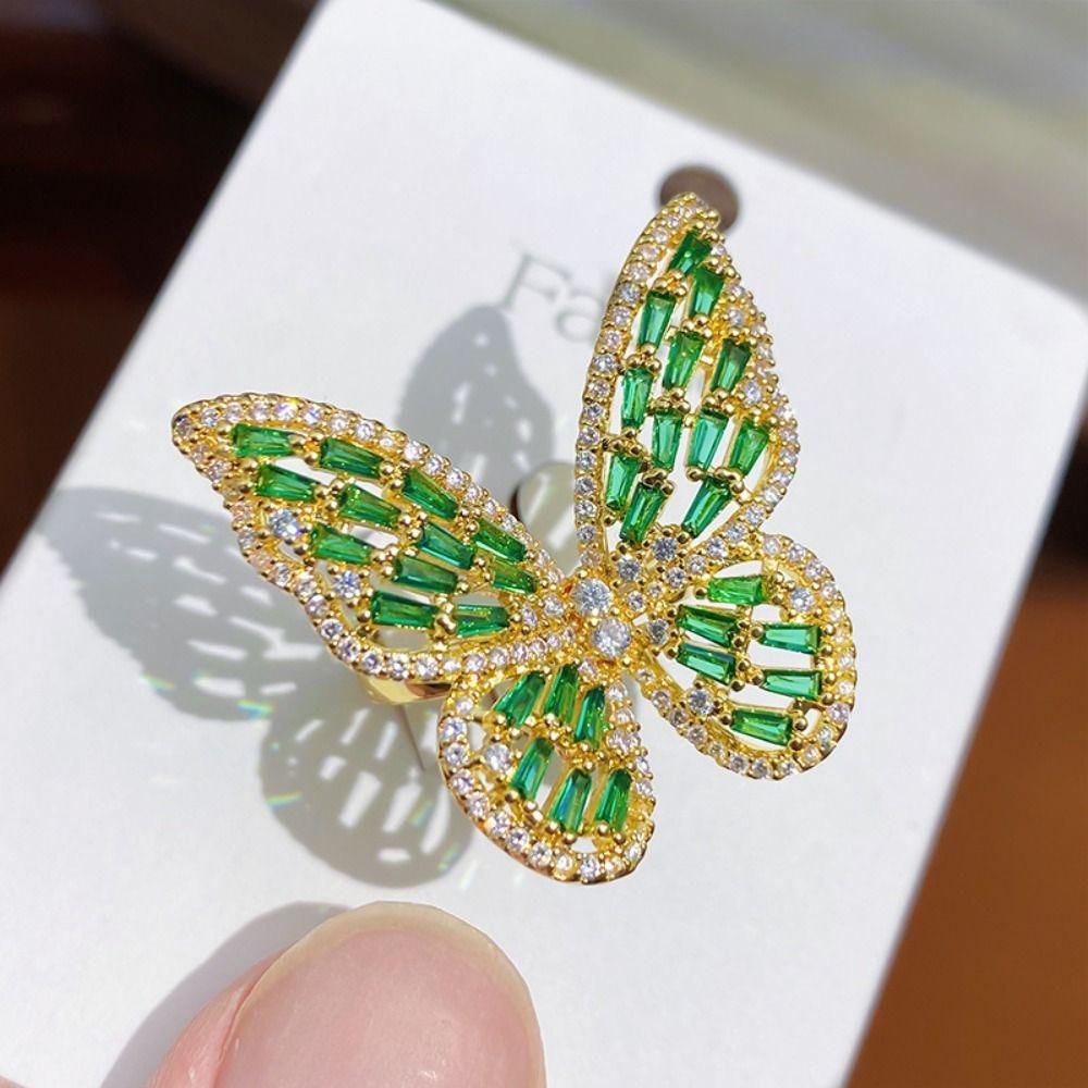 Vintage Butterfly Engagement Rings Forest Style Opening Ring Dreamlike Butterfly Ring  Women Men