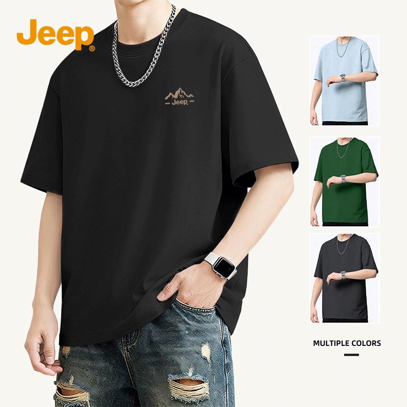 

JEEP Men s 2026 Summer Heavyweight Colorfast Short Sleeve T-Shirt L