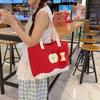 Polka Dot Red Apple Shoulder Tote: Women's Large, Sweet, Cute Handbag