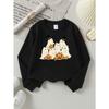European Sizes Girls' Halloween Long-Sleeve Round-Neck Fun Print Casual Top, Kids' Autumn Clothing, for Trick-Or-Treat Parties.