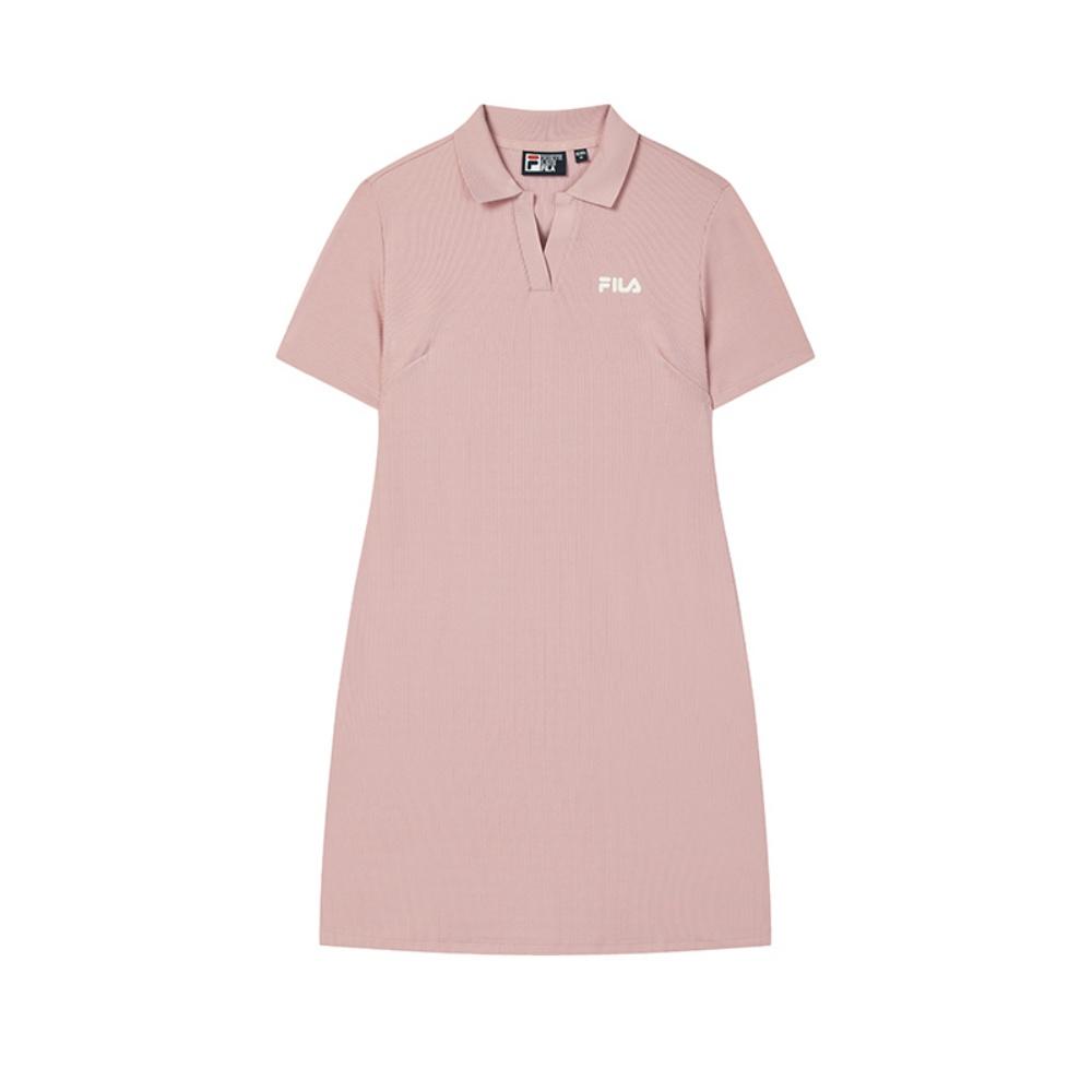 Fila Heritage Classic Versatile Comfortable Short Sleeve Dress Women Dresses F51W538301F-PK