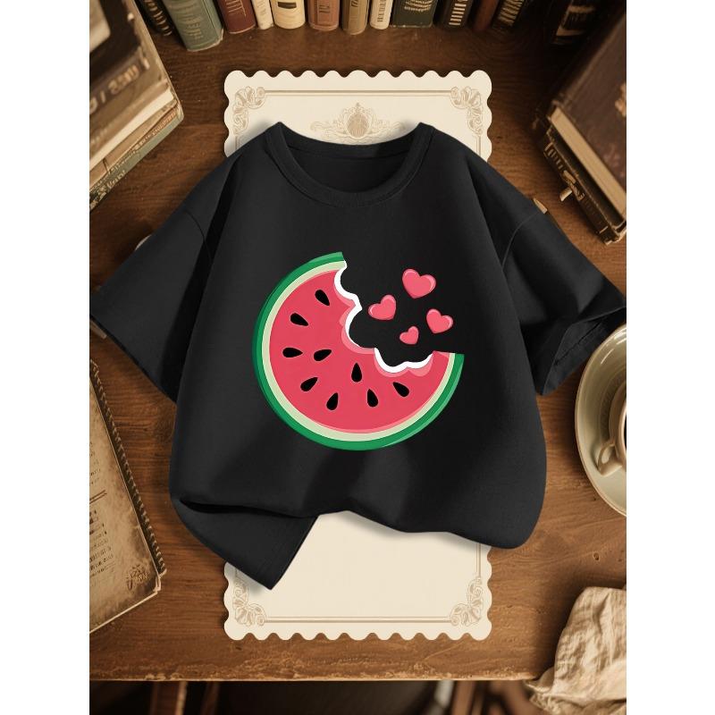 European Sizes Girls' Fashion Round Neck T-Shirt