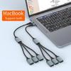 USB Type C to USB Adapter Type C Male to 3 USB 2.0 Female Adapter Extension Connector Type C OTG Cable for Laptop Tablet