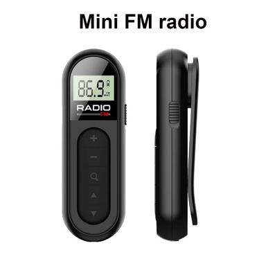 Oplaadbare draagbare FM-radio, zakformaat digitale radio, transistor Walkman, kleine radio op batterijen voor wandelen en wandelen