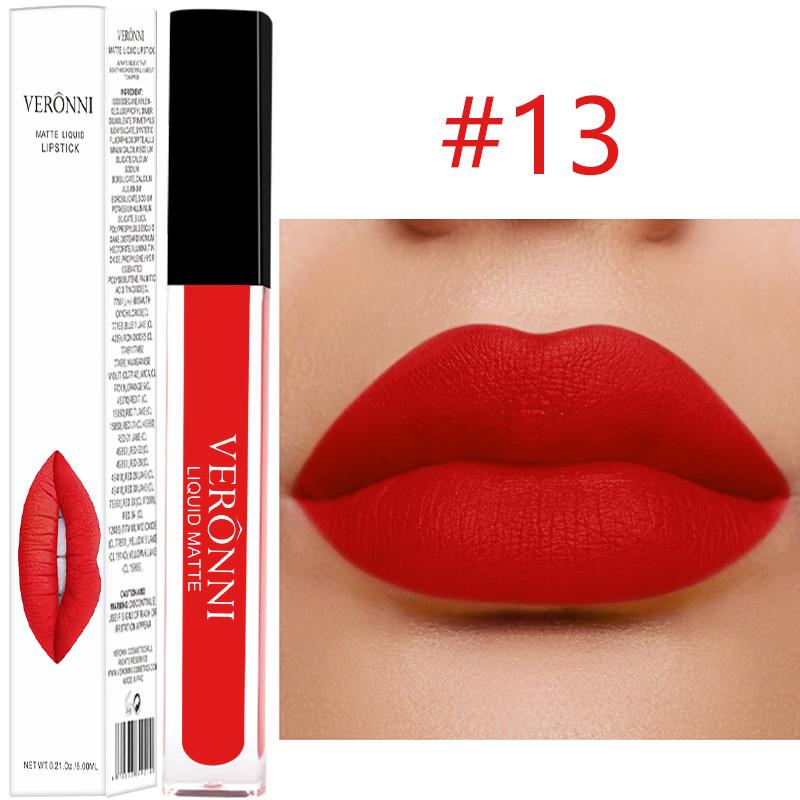 14 Color Square Tube Lip Gloss Waterproof Non Stick Cup, 24-hour Long-lasting Lipstick Lip Gloss, Sexy and Tempting Cosmetics