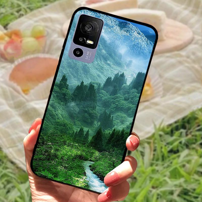 Weiche TPU-Handyhülle für TCL 40R 5G Stoßfeste Schwarze Schutzhülle Bumper für TCL 40 R 5G Schöne Modische Handy-Rückseite Fundas Coques