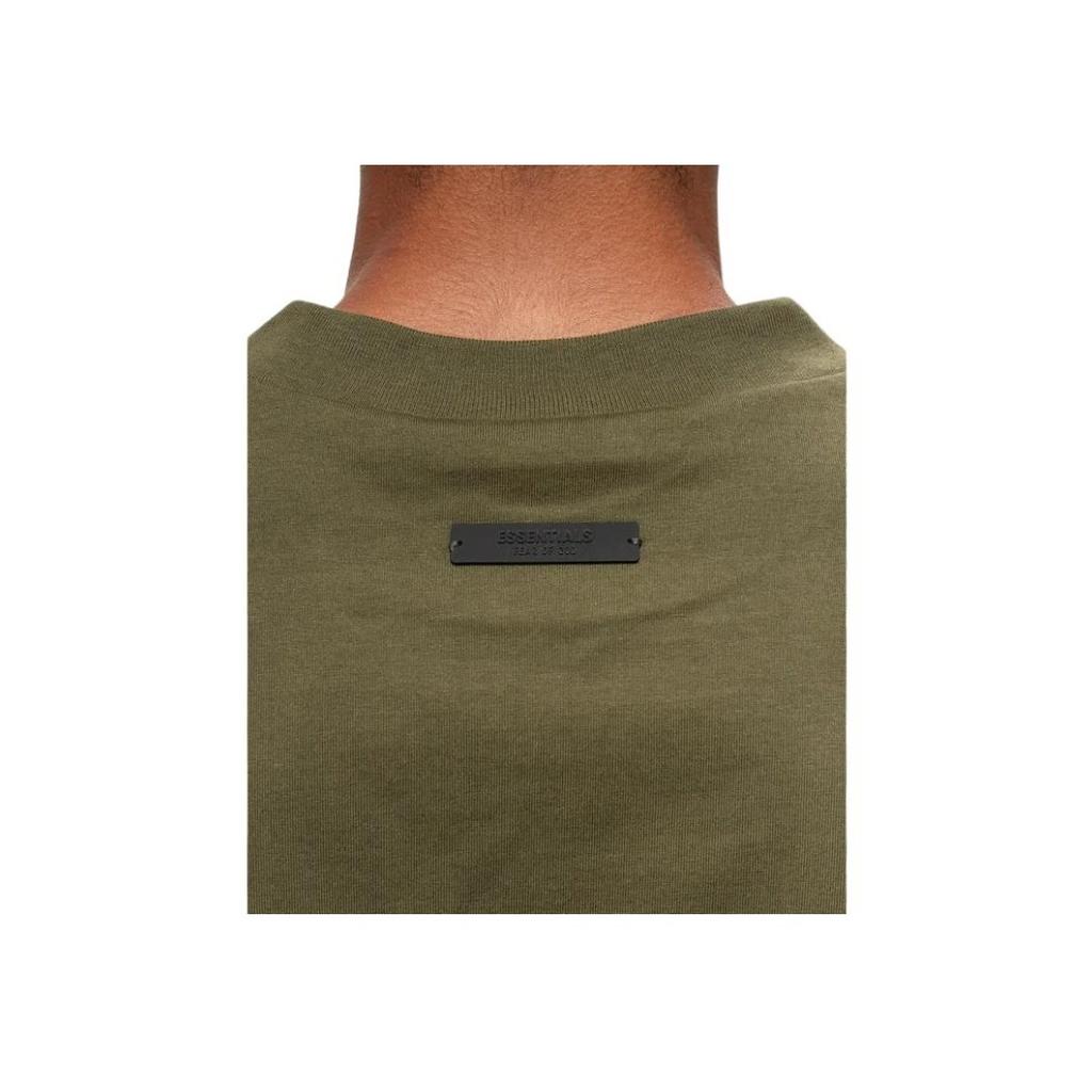 Fear of God Essentials Jersey Long-Sleeve Tee Olive Men Tops Green 125BT244204F
