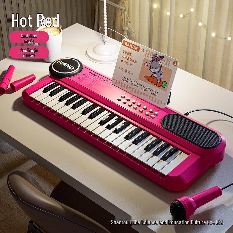 Children’s Portable 37-Key Rechargeable Keyboard: Early Education Electronic Piano Toy for Beginner