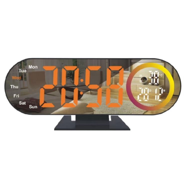 Projection Alarm Clock,Digital Clock with 180° Rotatables Projectors Duals Loud Alarm Clock with Night Lights Bedroom