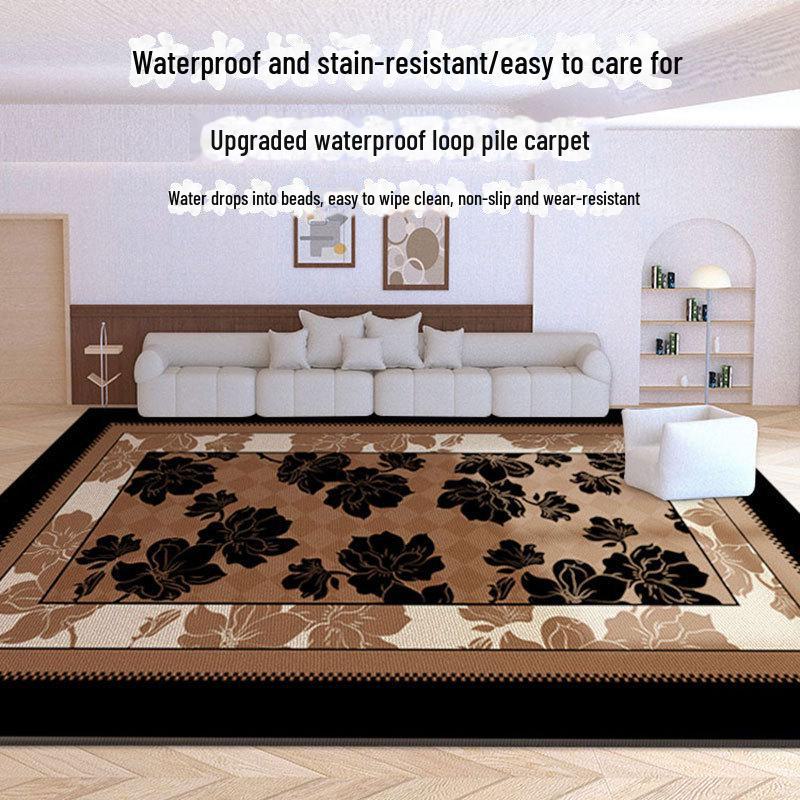 

Premium Retro Non-Slip Loop Pile Carpet for Living Room, Bedroom, Sofa, and Coffee Table - Dirt-Resistant and Durable. 140x200 cm