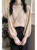 Women's High Neck Knitted Sweater: Stylish Spring/Autumn Top 2025