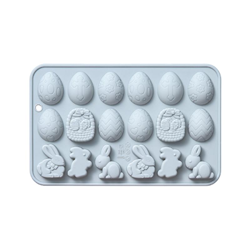 

30 Cavities Easter Bunny Silicone Mold for Baking Chocolate Jello Resin Gummies - Candy Mould Wax Melt Tray Cupcake Decor Rabbit