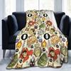 Susuwatari Soot Sprites M-Mononoked Blankets Flannel Spring/Autumn Aways Princessed Throw Blanket for Bedding Bedroom Bedspread