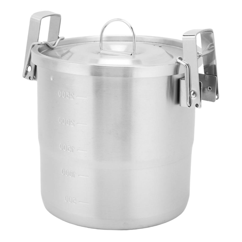 Camping Cooking Pot 304 Stainless Steel Portable Metal Rice Cooker Camping Cookware for Outdoor Hiking