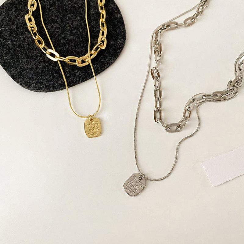 Necklace Women's Light Luxury Niche New Ins Hip Hop Internet Celebrity Design Sense Premium Accessories with Sweater Chain