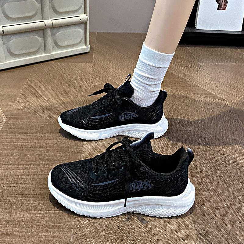 2025 Summer Women's Shoes New Breathable Mesh Hollow Fly Weave Women's Shoes Lace-up Vulcanize Shoes Women's Casual Sneakers