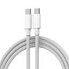 Dual Type-C Braided Cable for Huawei, Xiaomi (66W) & Apple (15W PD) Fast Charging