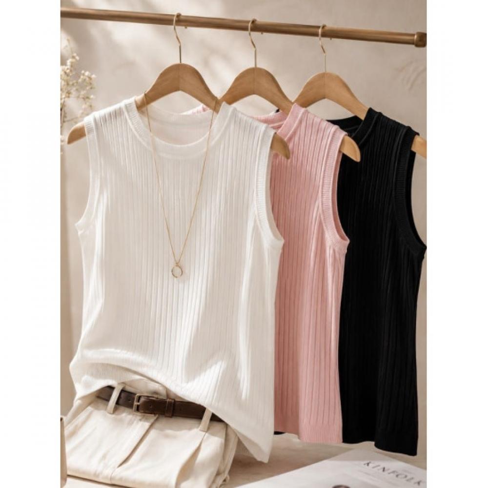 Rellawear Collet Sleeveless Round Neck Top 3color