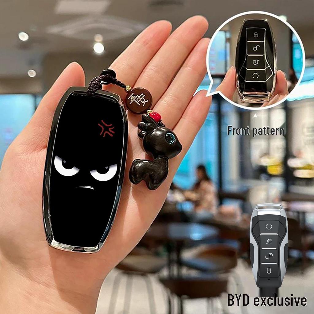 Key Case for BYD Han EV, Song Plus, Dolphin, Tang DMI, Qin L, Yuan Pro, Seagull 05 - Protective Car Key Shell