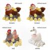Plush Chicken with Henhouse and 10 Chicks In Eggs for Christmas Stocking Stuffers Soft Toy Playset for Kids