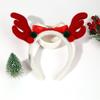 Festival Plush Elk Hairband With Bowknot For Christmas Party And Family Gatherings Comfortable Holiday Hair Accessory