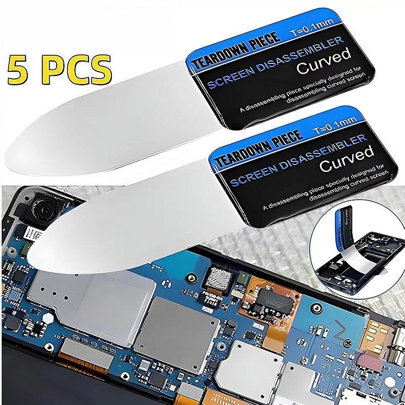 1/5PCS Ultra Thin Curved LCD Screen Spudger Opening Pry Card Disassemble Stainless Steel Metal Mobile Phone Tablet Repair Tools