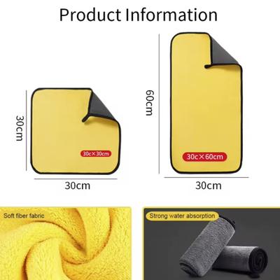Microvezel Auto Schoonmaakdoek Verdikt Zacht Droogdoek Auto Carrosserie Wasdoeken Dubbele Laag Schoonmaakdoekjes Detailing