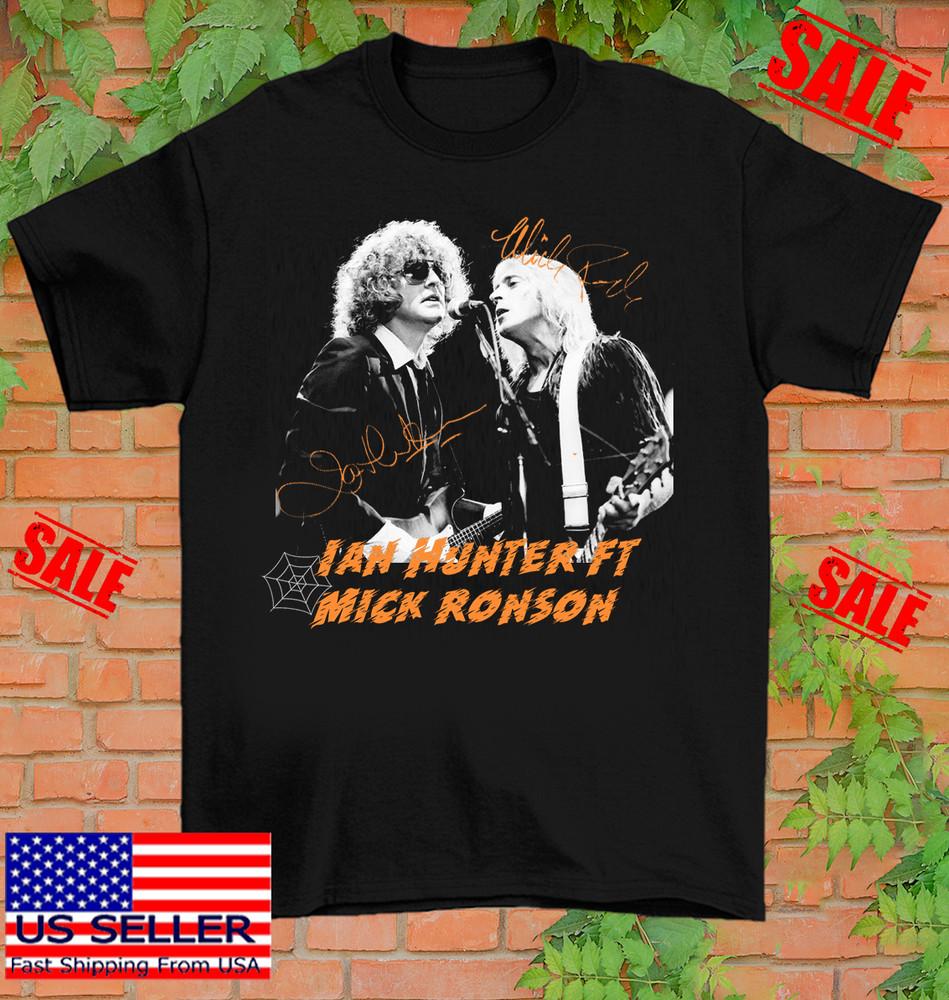 

Ian Hunter ft. Mick Ronson Unisex Tee Gift Cotton Shirt S-5XL Unisex T-Shirt XXL