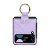 Z Flip5 Folding Mobile Phone Case Ring Suitable for Samsung Flip6 Small Fragrance Style Sub Mobile Phone Case Leather Case